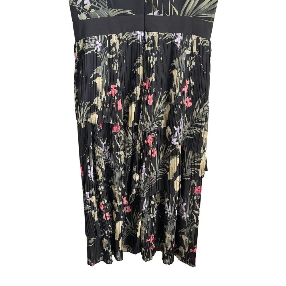 Ted Baker Malinae Highland Tiered Pleated A-Line Midi Dress Black Womens 3 (M) - Picture 9 of 9